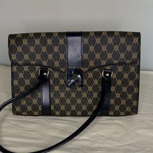 Brown and Black Patterned Tote Bag